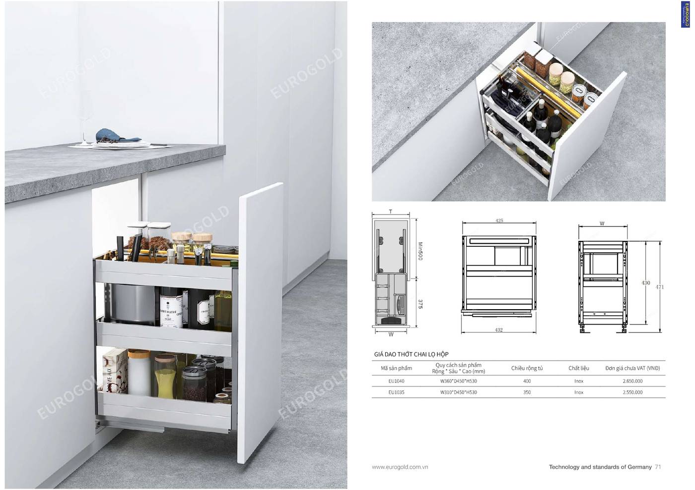 Phụ kiện nhà bếp EUROGOLD Catalogue và Bảng giá mới nhất Bình Dương /Page 36